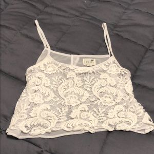 Crochet open back crop top